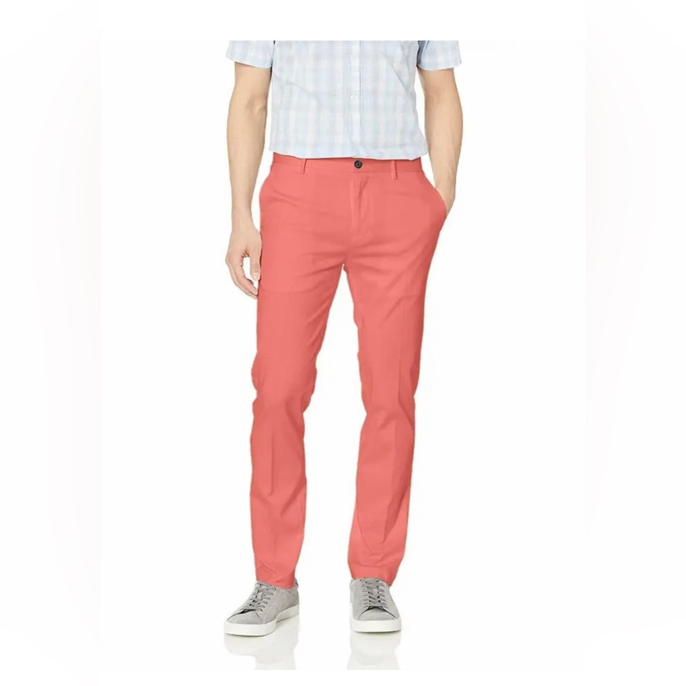 Perry Ellis Men's Slim Fit Stretch Resist Spill  Pant Dusty Cedar  29x30